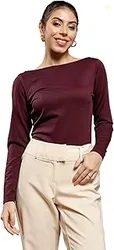 Purple Regular Sleeves Solid Casual Top