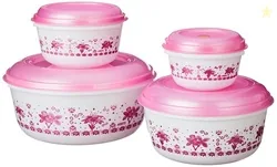 Aristo Supreme Plastic Storage Container Set Of 4, Color May Vary (Cap