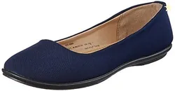 Bata Lycra Dip Women's Blue Ballerina - 5 UK (5519089)