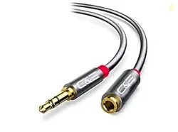 C & E CNE14565 1.5ft(0.4M) 3.5mm Aux Male to Female Extension Stereo A