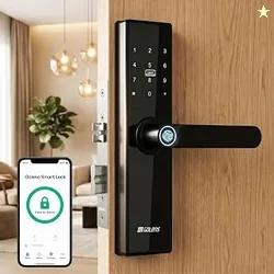 Golens X3N Smart Door Lock Black | 8-in-1 Keyless Digital Door Lock wi