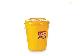 Plastic Storage Bucket 32 L,Yellow (1 Piece), (39(D) x 44)