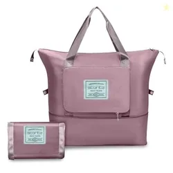 Storite Foldable Travel Duffle Bag Pink, 40x23x30 cm | Water Resistant