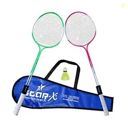 Starx Double Shaft with Double Wiring Aluminium 1 Pair Badminton Racke