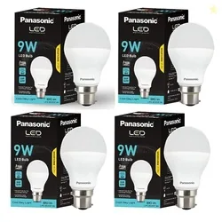 Panasonic Dura Saver 9W Bulb, B22 LED Bulb Base For Home & Office, 1 Year Warranty, Energy Efficiet, 6500K Cool Daylight (Pack of 4) Panasonic Dura Sa