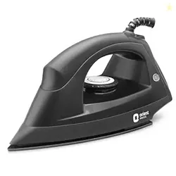 Orient Electric Fabriglide 1000W Electric Dry Iron for Clothes with German Weilburger Soleplate | Multi-Fabric Temperature Control | Uniform Heating | 2-Year Warranty by Orient| Black & Grey