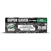 DABUR Herb'L Activated Charcoal Toothpaste 240G (120G x2, Pack of 2) | Whitening Black Gel Toothpaste | Fluoride Free | Fights Plaque & Extrinsic Stai