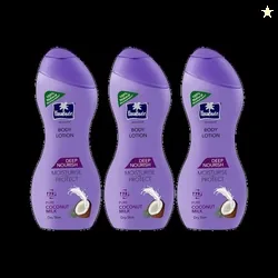 Parachute Advansed Deep Nourish Body Lotion, With Pure Coconut Milk, 72h Moisturization 250ml x 3 (675 ml)
