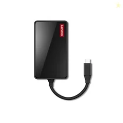 Lenovo 100 USB-C Travel Dock (Charging Host Upto 100W | 3xUSB-A 3.0 | 1 x HDMI 1.4, 4K @ 30 Hz |1 x Video Output| 1 x VGA, Up to 1920 x 1080 @ 60 Hz |