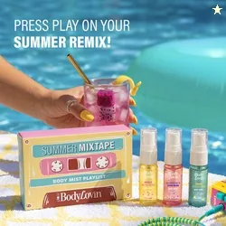 Plum BodyLovin' Summer Mixtape Body Mist Playlist Trio | Set of 3 - 5ml Body Mists Body Mist  -  For Men & Women (15 ml, Pack of 3)