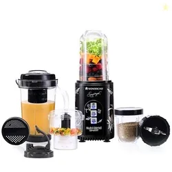Wonderchef Nutri Blend Smart CKM Automatic Mixer Grinder with Dual Pulse Function|22000 RPM|100% Full Copper Motor|4 Unbreakable Jars|500 W|2 Years Wa