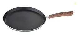 BERGNER Alpine Forged Aluminium Non-Stick Flat Tawa, 28 cm, Induction Base, Grey.