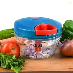 Kitchen Dori Handy Vegetable and Fruit Manual Onion Dry Fruit Salad Maker Vegetable Quick String Chopper Machine, Cutter  3 Stainless Steel Blades -4