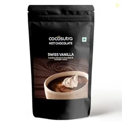 Cocosutra Swiss Vanilla Drinking Chocolate Mix, 500g | Gluten Free Drinking Chocolate | Hot or Cold | Serves 25 Cups