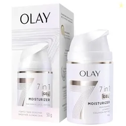 Olay 7in1 Ultra-light Gel Moisturizer | Niacinamide, Vitamin C, Collagen Peptides | Fights 7 Issues for Smooth & Glowing Skin | Normal to Oily Skin |