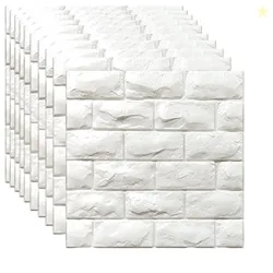 Peel and Stick PVC Slat Wall Panel 3D Wallpaper White Faux Foam Self-Adhesive Wallpaper 3D Wall Panel for Walls & Ceilings