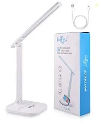 Air USB Rechargeable LED Desk Lamp, Dimmable Foldable Office Lamp with 3 Lighting Modes and 5 Brightness Levels Touch Control Table Lamps for Study, W