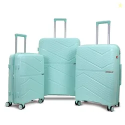 AMERICAN TRAVELLER Prime Set-3 Hard case Polypropylene Luggage Trolley Bag | Expandable Trolley bag| Lightweight| TSA-Type Lock| Anti-theft Zipper| 8