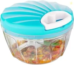 Compact Manual Handy Chopper - 450 ml, Blue Color