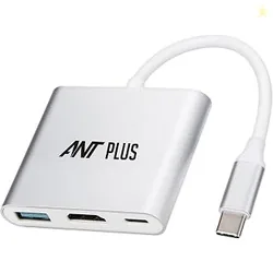 Ant Plus Booster 301 USB 3.1 Type-C to HDMI/USB3.0/Type-C Adapter - White