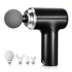 Bouncefit  MG-203 Portable Handheld Electric Massage Gun | Body Massager for Pain Relief | Massage Gun for Back, Leg & Full Body | 4 Speed Modes | Lon