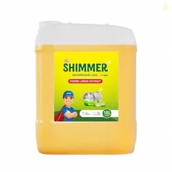 Shimmer Pro Max Dishwash Gel - 10L | Professional Formula | Mega Refill Pack for Heavy Usage | Removes Tough Oil & Food Residue | Lemon Fresh