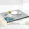 Herrlich Homes 304 Stainless Steel Chopping Board, Medium, 42x32cm | With Lip, Free Rolling Pin, For Cutting Vegetables, Meat, Fish, Fruits, Kitchen U