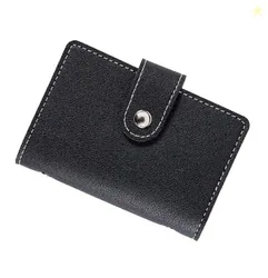 Stealodeal Black 26 Slots Laether Debit/Credit/ATM Man/Women Card Holder
