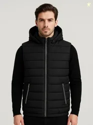 Men Solid Puffer Jacket