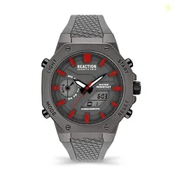 Kenneth Cole Reaction Silicone Analog-Digital Grey Dial Men's Watch-Krwgp2191702, Band_Brown