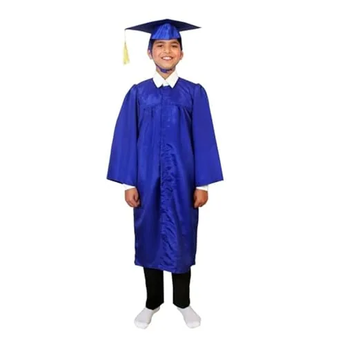 Desi Andaaz Kids Convocation Dress Graduation Gown and Cap Set | Breathable Polyester | Ideal for School, Nursery & Kindergarten Graduation