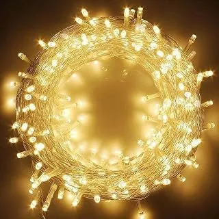MPROW 11 Meter 40 LED Decorative Golden Still Led String Light | 36 Feet Single Colour Diwali Still Led Ladi String Light for Home Decor, Christmas, D