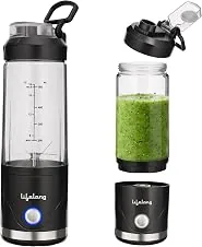 Lifelong Portable Blender 650ml | Portable Juicer Mixer for Smoothies & Juice | 4000mAh USB Rechargeable | 6 Stainless Steel Blades, Durable ABS Build