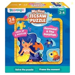 Bloomingo Puzzle Kit - My First Jigsaw Puzzle - Unicorn & The Friendly Fairy - Jigsaw Puzzle for Kids (2-4 Yea