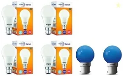 10W B22D LED Cool Day White Bulb, Pack of 4 (Garnet) Glass Safelite N10004 B22 0.5-Watt Led Night Lamp (Pack Of 2, Blue)