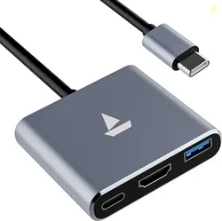 boAt Type C Swift Lynk 3 in 1 USB Hub Silver