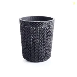Black Olive Pen & Pencil Organiser Stand for Desk - Plastic Round Shaped Net Storage Box & Organiser for Office, Home, Dressing Table & Study Table, P