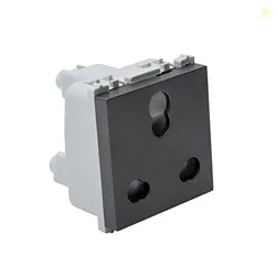 Wipro Northwest Nowa 6/16A 3 Pin - Power Socket, Matt Black (pack of 5)