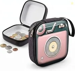 Multipurpose Coin Pouch for Men & Women, Compact Coin Organiser, Cash & Coin Holder Pouch, Stylish Mini Money Pouch for Everyday Use (Peach)