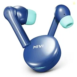 Mivi DuoPods Horizon TWS Earbuds, 60H Playtime, 13mm Bass Drivers, AI-ENC HD Calls, Gaming Mode, Bluetooth 5.3, Type-C Fast Charging, IPX4, Made in In