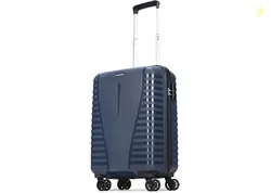 Aristocrat Airpro 8-Wheel Cabin Size Hard Case Trolley Bag, Poseidon Blue | Durable Polypropylene Case,