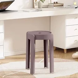 The Artment Coffee Singal Tivo Plastic Stool Modern Stackable Multipurpose Stool with Anti-Slip Base | Lightweight Waterproof PP Stool for Bathroom, K