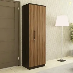 Spacewood Ken Wardrobe | 3 Year Warranty | Almirah, Cupboard, Almari, 1 Door Wardrobe, 1 Hanging Space|Engineered Wood| Walnut Bronze