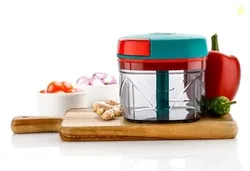 Xmart India Handy Vegetable Chopper, 3 Stainless Steel Blades,Pull Chopper for Onion, Fruits, Dry Fruits, Salad, Nuts, Kitchen Dori Cutter & Food Proc
