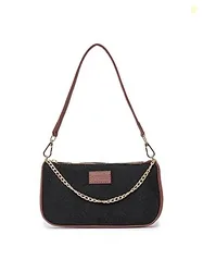 ZOUK Baguette Bag | Crossbody Bags for Women | Women's Handbags | Stylish Sling Bag for Woman | Vegan Leather Evening Bag | Travel & Office Use | Purs
