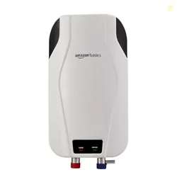 Amazon Basics 3L Instant Water Heater | 3KW | Geyser with PP Body & SS Tank | Corded Electric | Rust Proof | 4 Level Safety | White