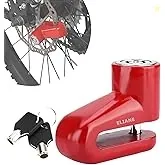 Eliane Disc Lock Motorcycle Brake Anti-Theft Waterproof for Motorcycles Bike Scooter Stainless Steel Heavy Duty Painted Finish Anti Theft 7mm Pin Whee