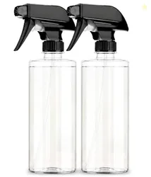 LUMONY Pack of 2 - Spray Bottle 500 ML Transparent Clear Empty Water Spray Bottles,Water Liquid Sprayer Set for Face, Hair, Garden, Sanitizer, Perfum