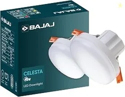 Bajaj Polycarbonate Celesta LED Deep Downlight 9W | for Smaller Spaces | LED Back-Lit Technology | Pink (Pack of 1)
