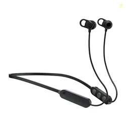 Skullcandy Jib+ in-Ear Wireless Earbuds, Microphone, Splash Resistant, Call, Track, and Volume Control, Work with Android and iOS- Black